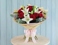 Букет цветов из:  Лилии и Розы #REPLACE_PRED# Октябрьский Башкортостан