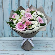 Букет цветов из:  Герберы, Альстромерии и Хризантемы #REPLACE_PRED# Октябрьский Башкортостан