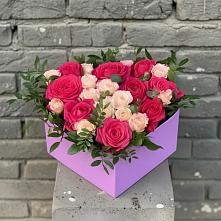 Цветочная композиция из Розы в коробке в Октябрьский Башкортостан