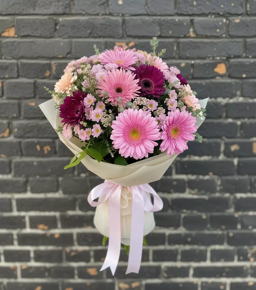 Букет цветов из: Герберы и Хризантемы в Октябрьский Башкортостан