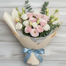 Букет цветов из:  Лизиантусы в Октябрьский Башкортостан
