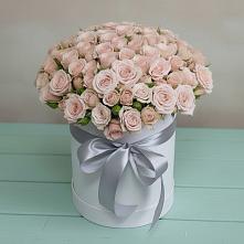 Цветочная композиция из Розы в шляпной коробке в Октябрьский Башкортостан