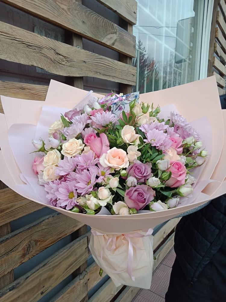 Букет цветов из: Розы и Хризантемы в Октябрьский Башкортостан