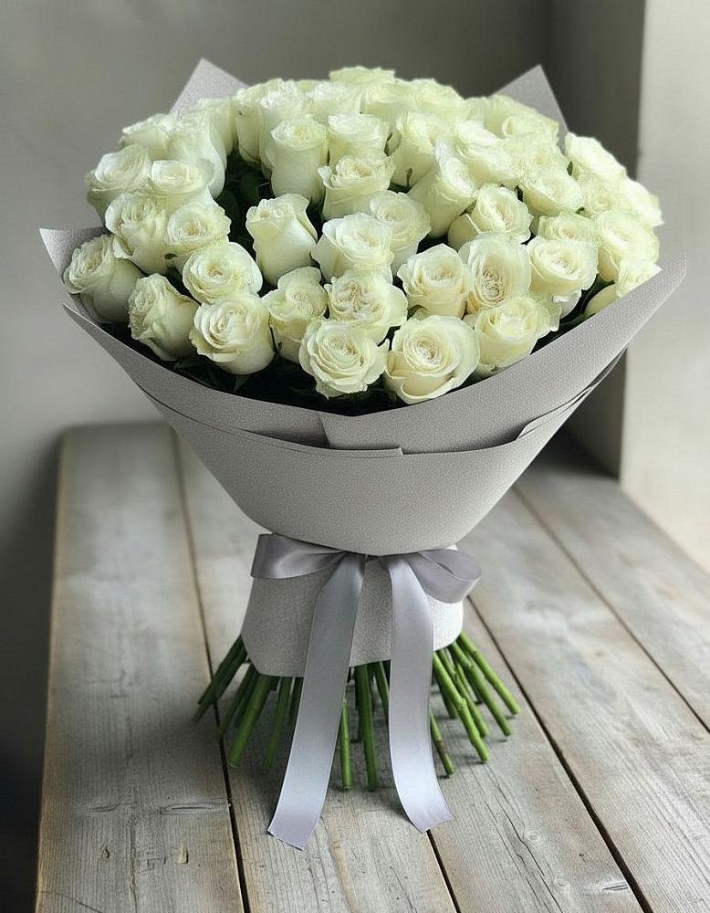 Букет 35 Белых роз в Октябрьский Башкортостан
