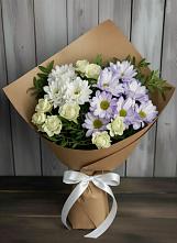 Букет цветов из:  Хризантемы и Розы в Октябрьский Башкортостан