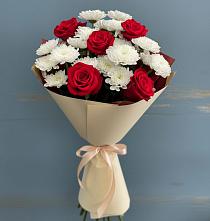 Букет цветов из:  Розы и Хризантемы #REPLACE_PRED# Октябрьский Башкортостан