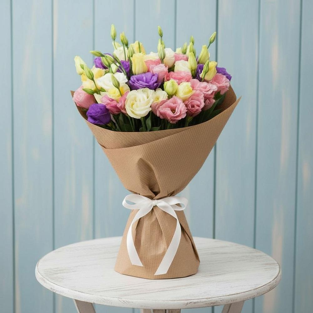 Букет цветов из: Лизиантусы в Октябрьский Башкортостан