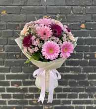 Букет цветов из:  Герберы и Хризантемы в Октябрьский Башкортостан