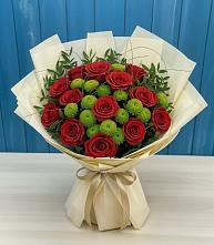 Букет цветов из:  Розы и Хризантемы в Октябрьский Башкортостан