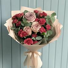 Букет цветов из:  Гвоздики и Розы в Октябрьский Башкортостан