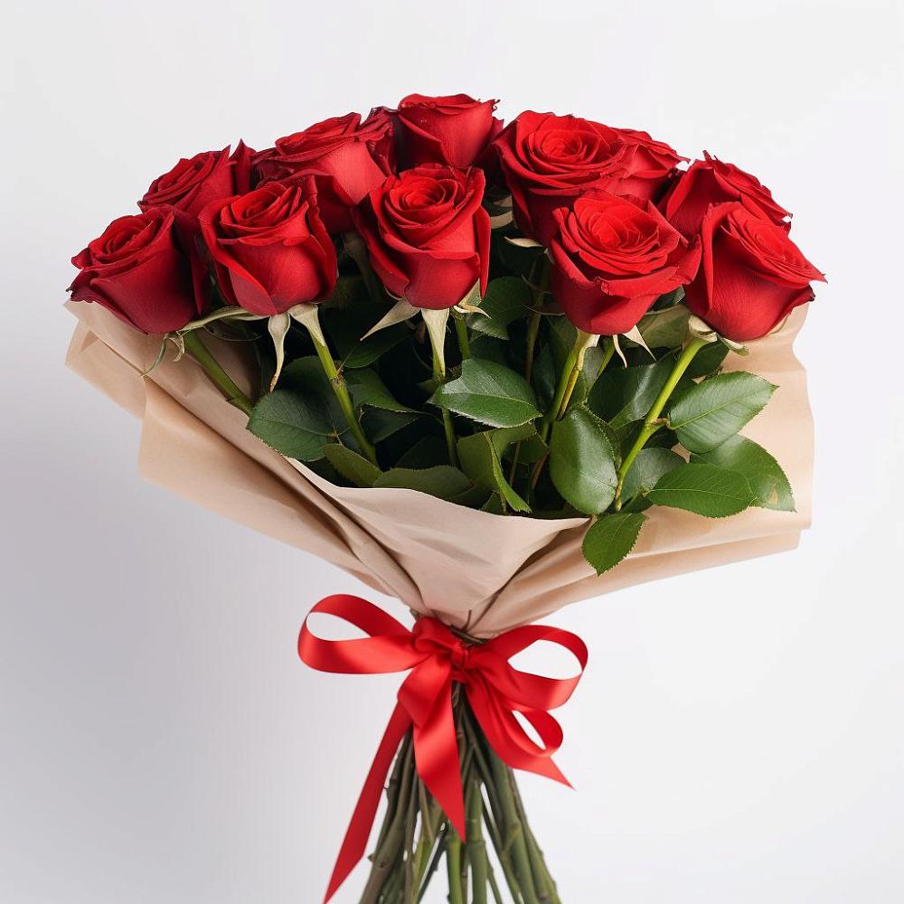 Букет 11 Красных роз Эдлесс Лав в Октябрьский Башкортостан